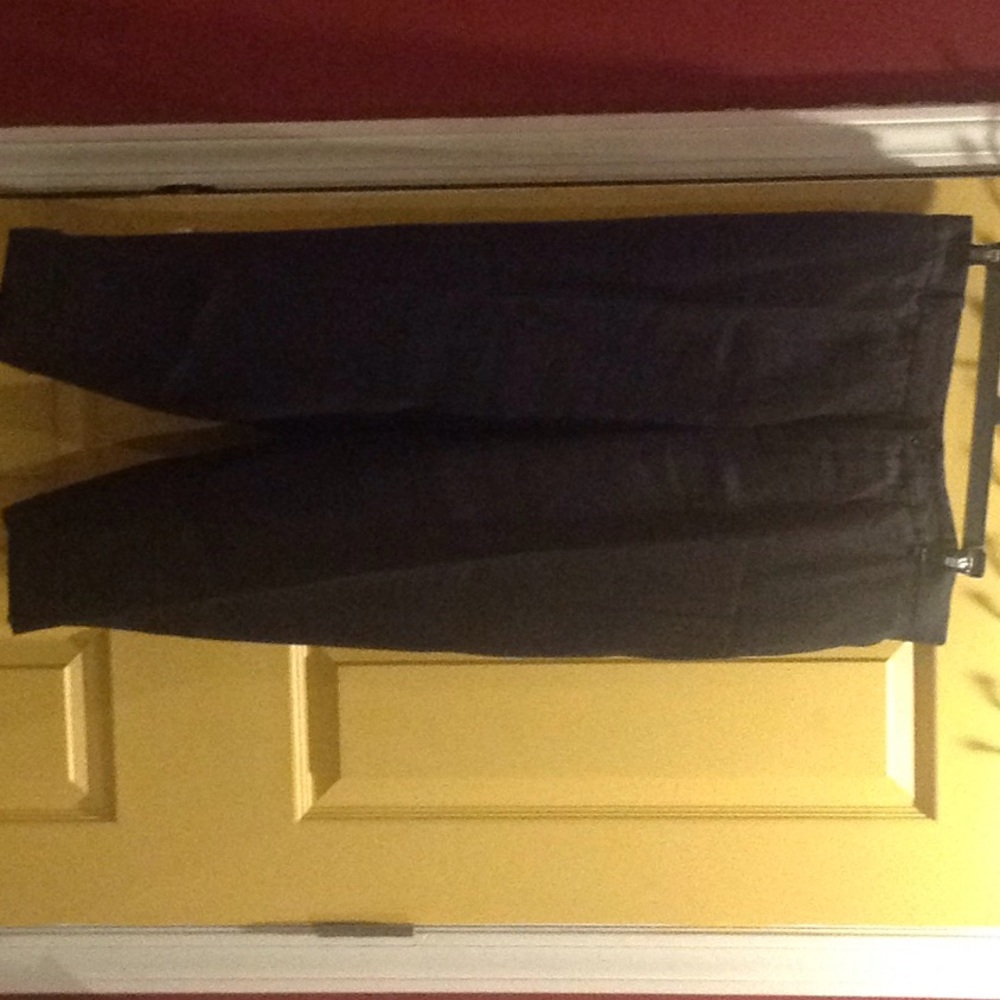 Lauren by Ralph Lauren Black Linen.Capri Pant